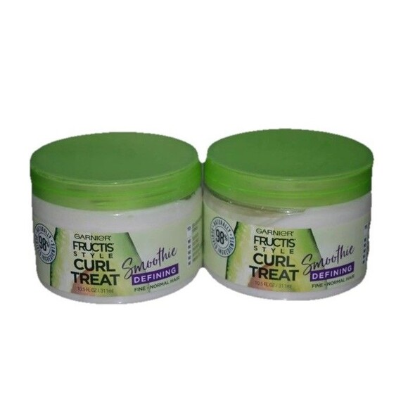 (2) Garnier Fructis Style Curl Treat Defining Smoothie For Fine/Normal, 10.5 fl - Picture 1 of 5